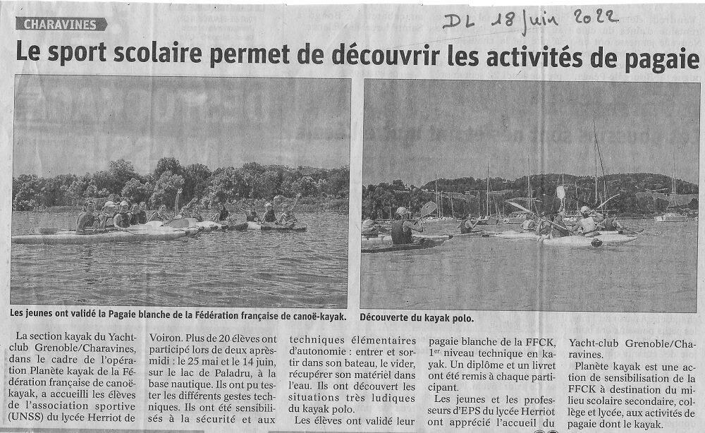 Le Dauphiné Libéré AS sortie kayak et VTT, Lac de Paladru, 14/06/2022